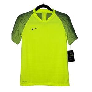 Nike NEW Kids Youth Large Yellow Soccer Football Short Sleeve Shirt $70 MSRP